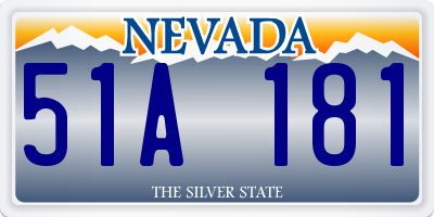 NV license plate 51A181