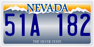 NV license plate 51A182