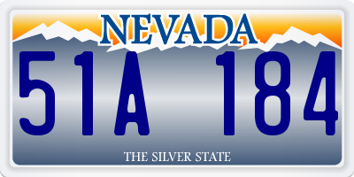 NV license plate 51A184