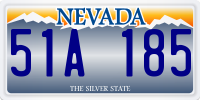 NV license plate 51A185