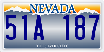 NV license plate 51A187