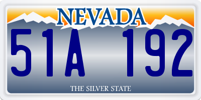 NV license plate 51A192