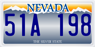 NV license plate 51A198