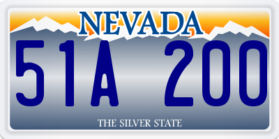 NV license plate 51A200