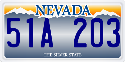 NV license plate 51A203