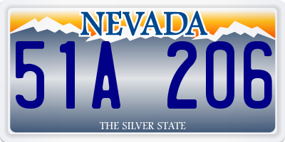 NV license plate 51A206