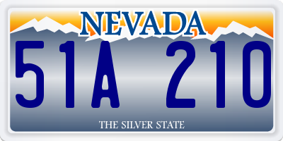 NV license plate 51A210
