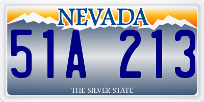 NV license plate 51A213