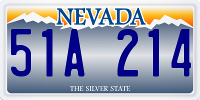 NV license plate 51A214