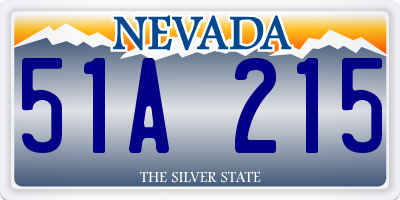 NV license plate 51A215