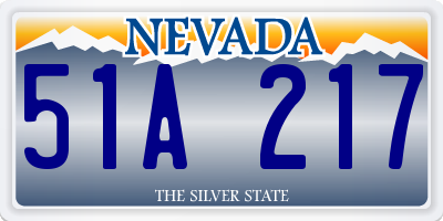 NV license plate 51A217