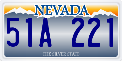 NV license plate 51A221