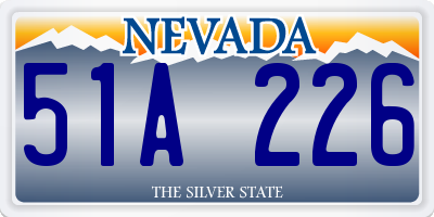 NV license plate 51A226