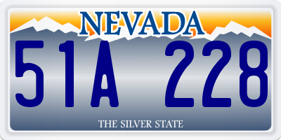 NV license plate 51A228