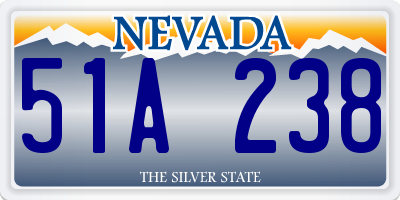 NV license plate 51A238
