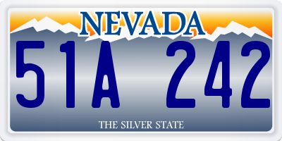 NV license plate 51A242