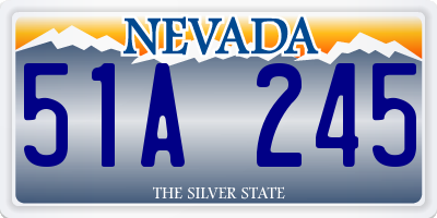 NV license plate 51A245