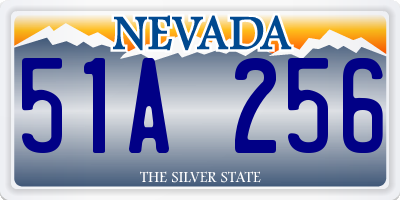 NV license plate 51A256