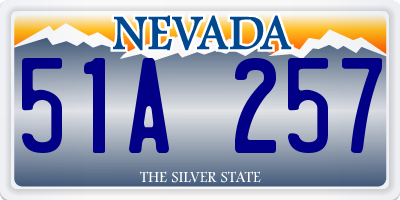 NV license plate 51A257