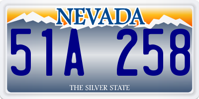 NV license plate 51A258