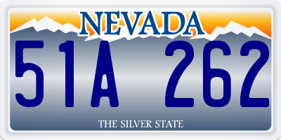 NV license plate 51A262