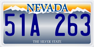 NV license plate 51A263