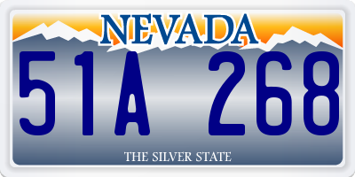 NV license plate 51A268