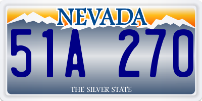 NV license plate 51A270