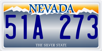 NV license plate 51A273