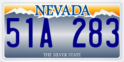 NV license plate 51A283