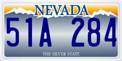 NV license plate 51A284