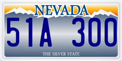 NV license plate 51A300