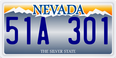 NV license plate 51A301