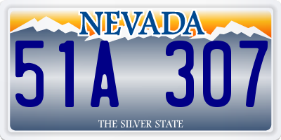 NV license plate 51A307