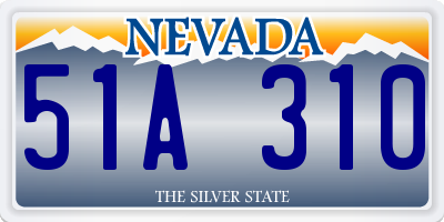 NV license plate 51A310