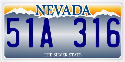 NV license plate 51A316