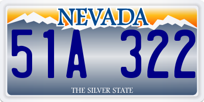 NV license plate 51A322