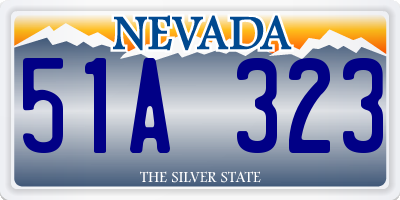 NV license plate 51A323