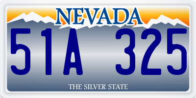 NV license plate 51A325