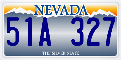 NV license plate 51A327