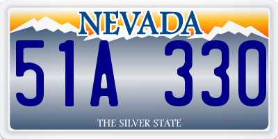 NV license plate 51A330