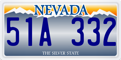 NV license plate 51A332