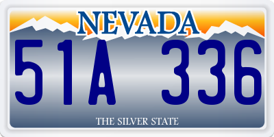 NV license plate 51A336