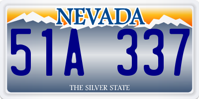 NV license plate 51A337