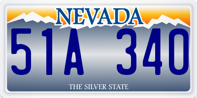 NV license plate 51A340