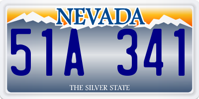 NV license plate 51A341