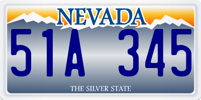 NV license plate 51A345