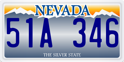 NV license plate 51A346
