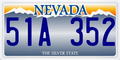 NV license plate 51A352