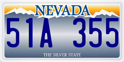NV license plate 51A355